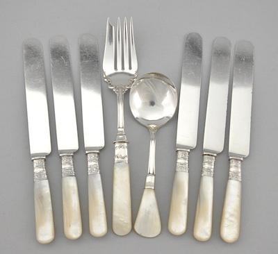 Appraisal: A Lot of Mother of Pearl Handle Flatware Consisting of