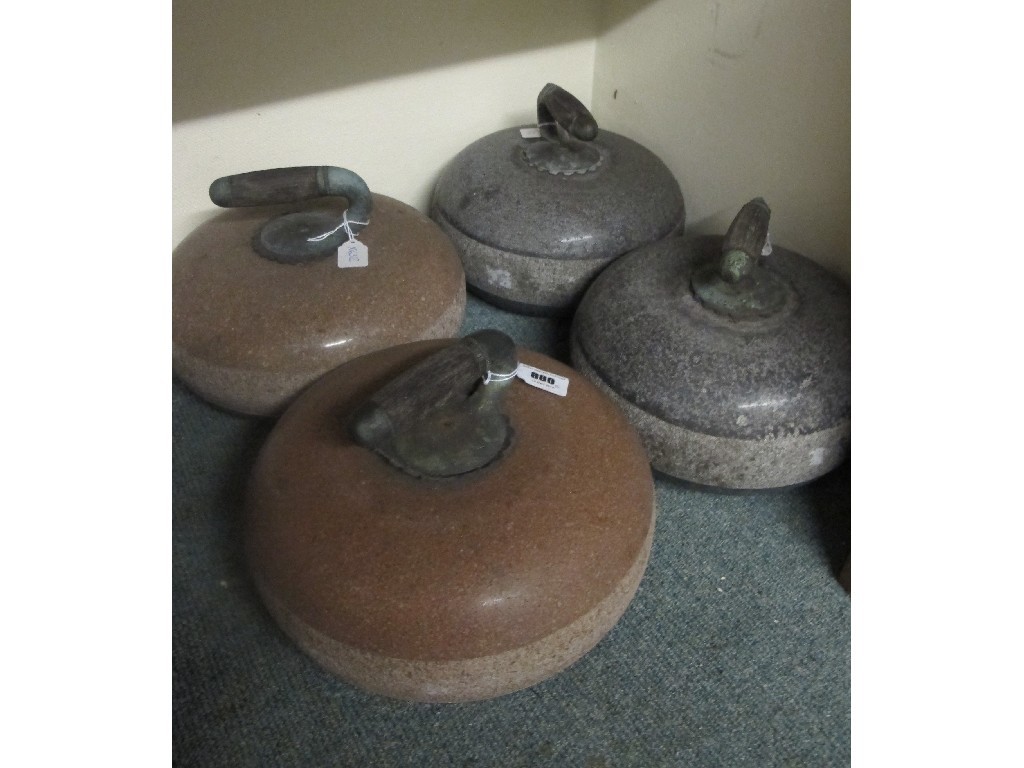 Appraisal: Two pairs of curling stones