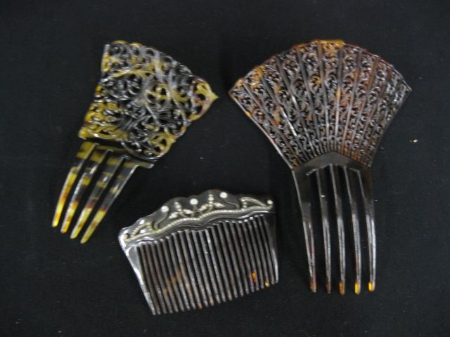 Appraisal: Antique Tortoise Shell Hair Combs