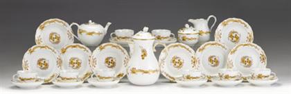 Appraisal: Meissen 'Yellow Dragon' pattern porcelain coffee service th century Comprising