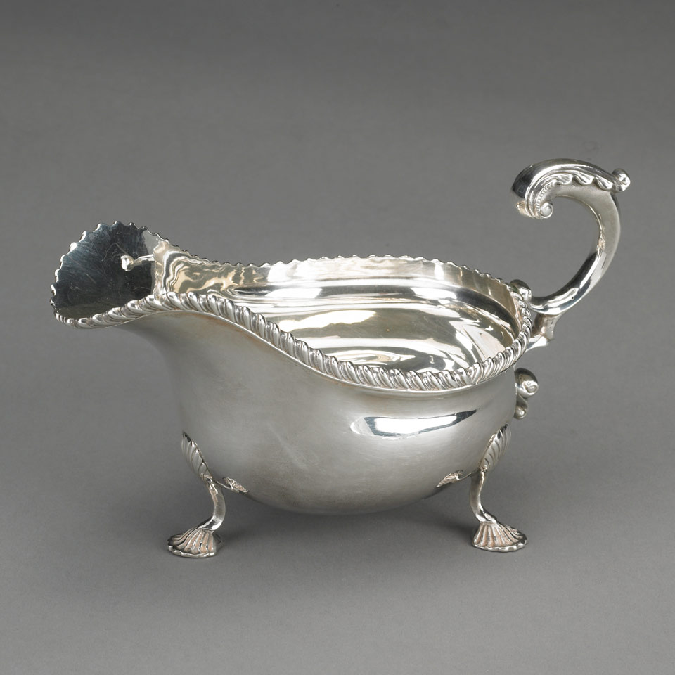 Appraisal: English Silver Sauce Boat Carrington Co London in length cm