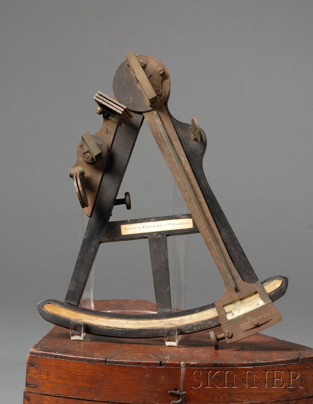 Appraisal: -inch Radius Ebony Octant by Spencer Browning Company London with