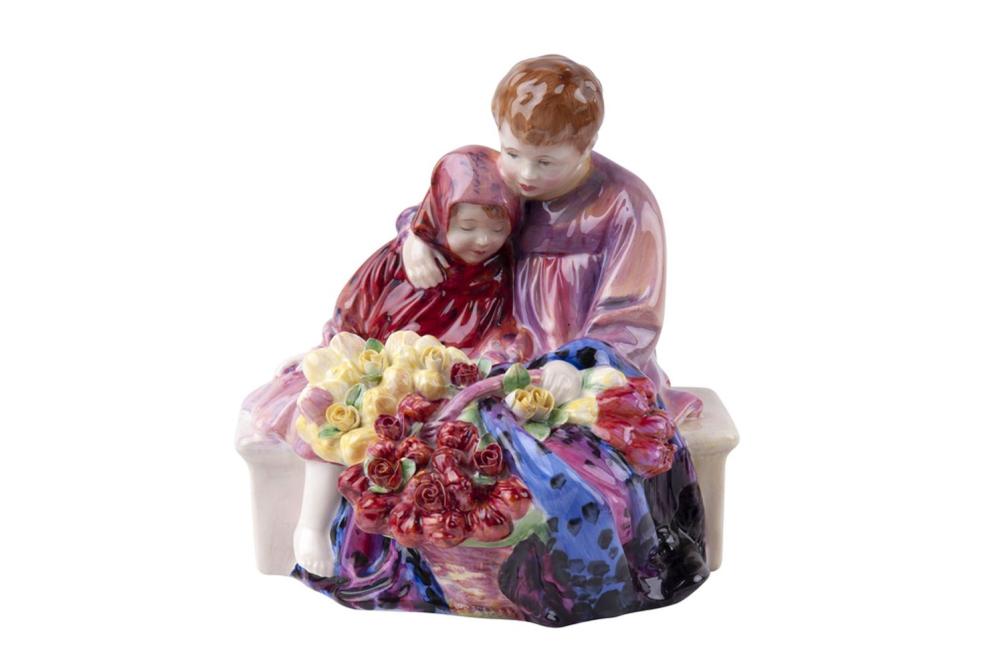 Appraisal: ROYAL DOULTON FLOWER SELLERS CHILDREN inches wide inches high Condition