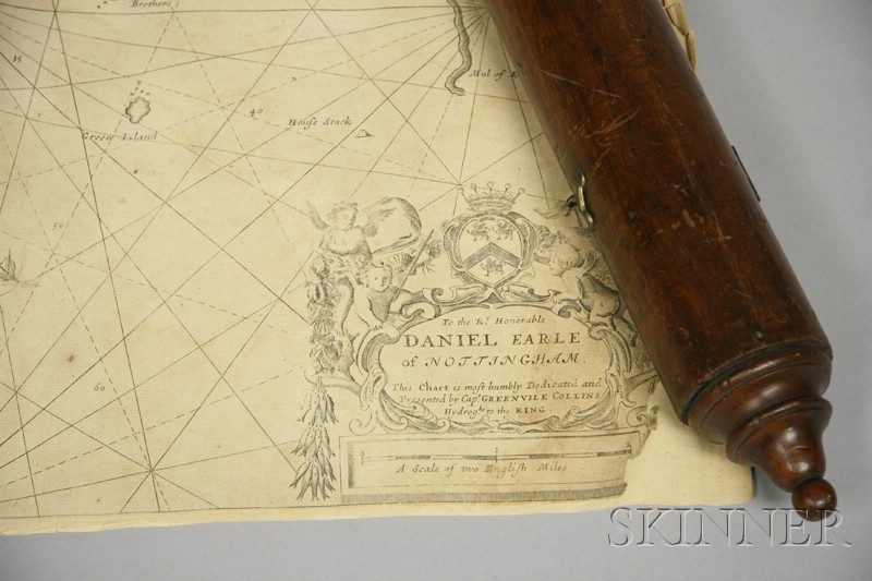 Appraisal: Reproduction Sea Chart titled Part of the Maine Island of