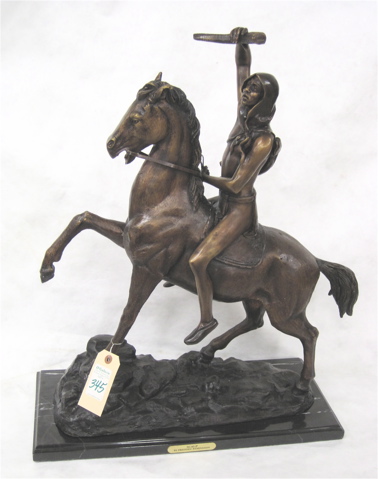 Appraisal: AFTER FREDERIC SACKRIDER REMINGTON American - Scalp a patinated bronze