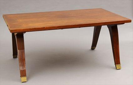 Appraisal: French Art Deco Rosewood Draw-Leaf Dining Table in the Manner