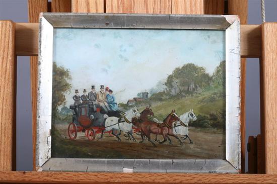 Appraisal: P H RUBOT early th century CARRIAGE RIDE signed and