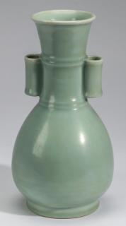 Appraisal: Chinese celadon arrow vase h Chinese celadon arrow vase having