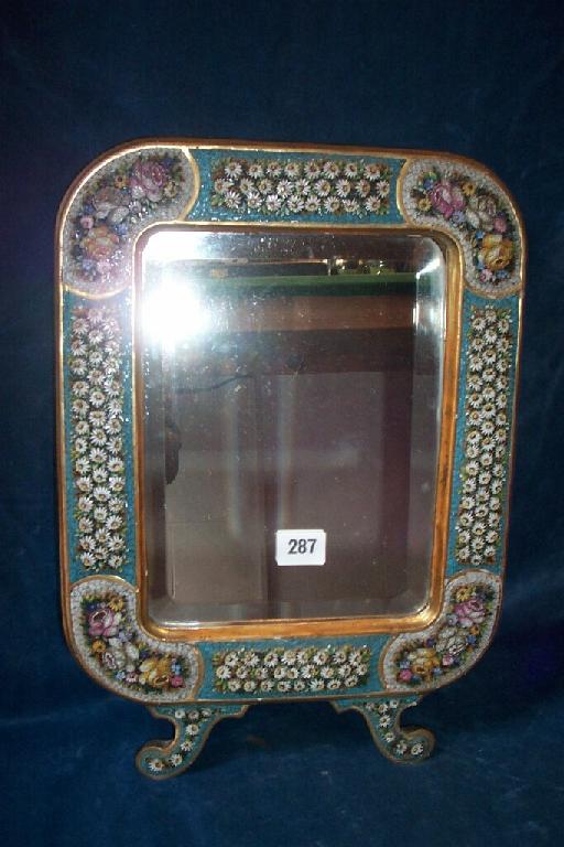 Appraisal: A th century Italian Millefiori glass mirror frame enclosing a