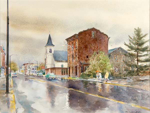 Appraisal: Ranulph Bye American - East Third Street Williamsport PA Watercolor