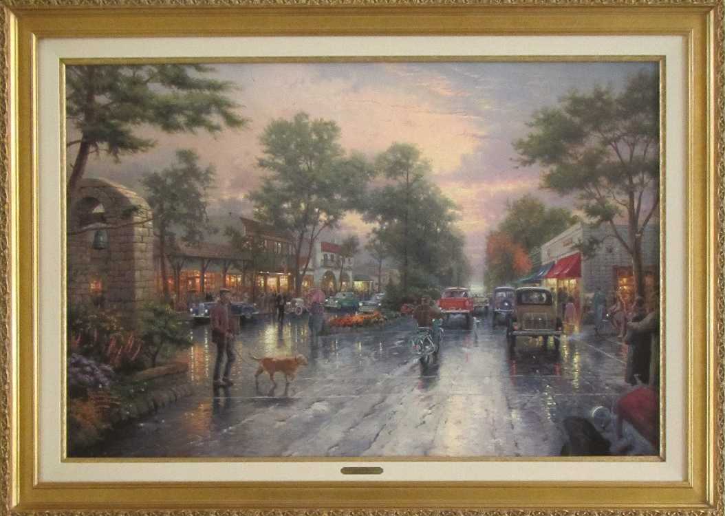 Appraisal: THOMAS KINKADE EMBELLISHED OFFSET LITHOGRAPH ON CANVAS United States -