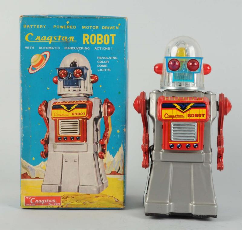 Appraisal: Japanese Tin Litho Cragstan Robot O B Battery - Operated