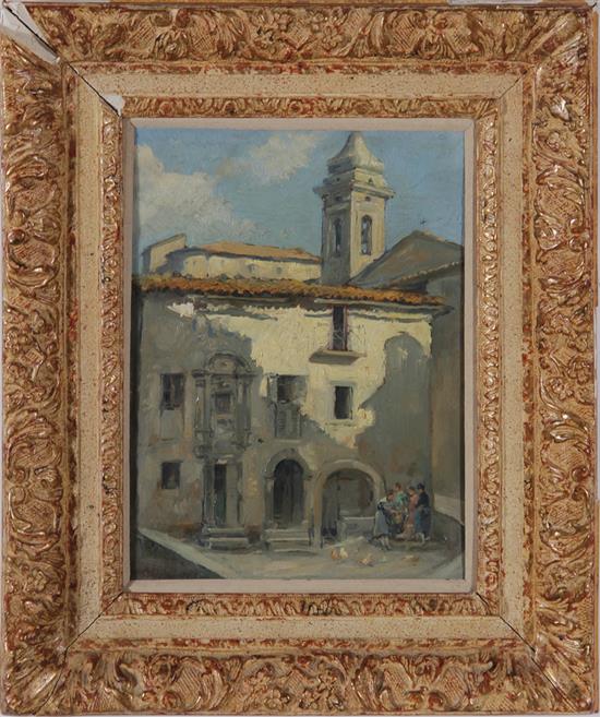 Appraisal: Italian school early th century PIAZZA DONIZETTI RIOFREDDO oil on