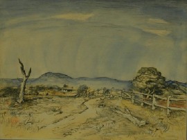 Appraisal: Lloyd Rees - Untitled Landscape handcoloured etching signed and dated