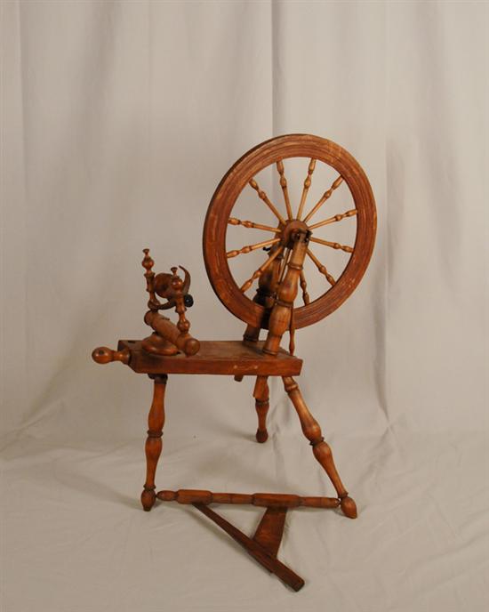 Appraisal: A th C Mixed Wood Flax Wheel in good condition