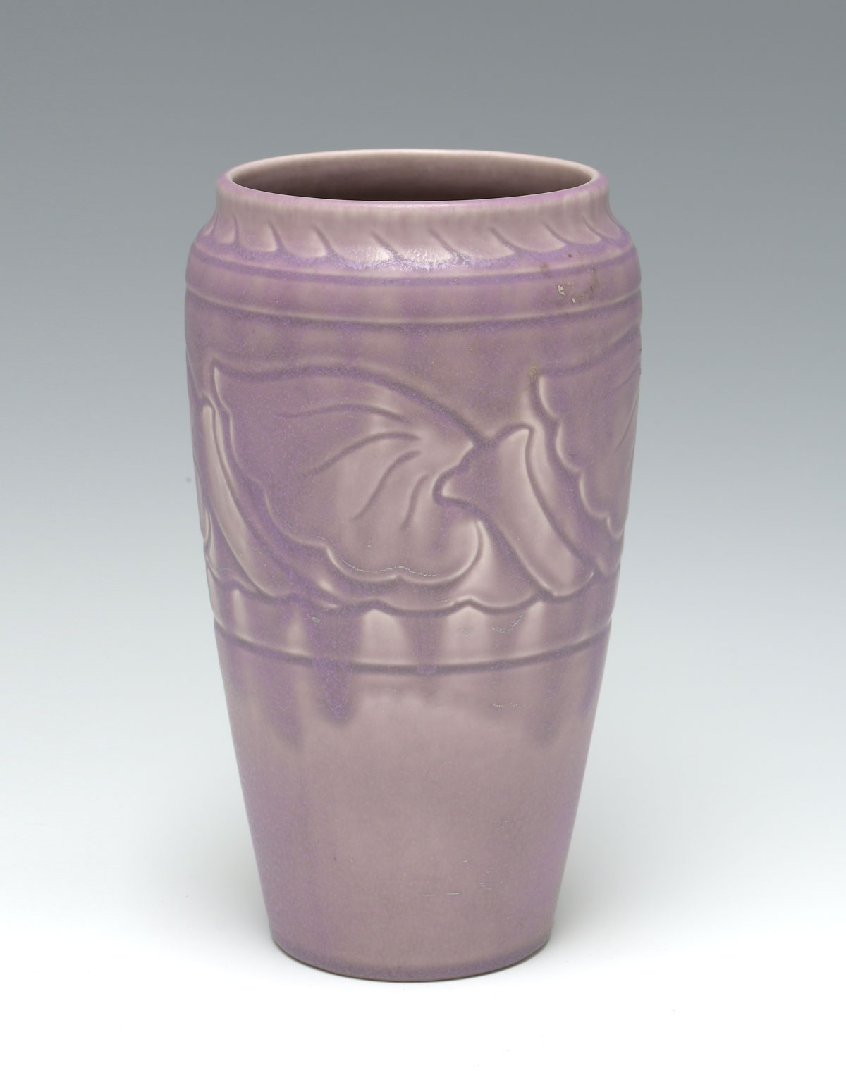 Appraisal: ROOKWOOD INCISED LAVENDER VASE form Rookwood vase having an encompassing