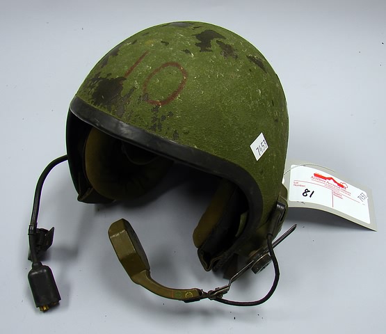 Appraisal: Lot consists of a US flight helmet with avionics and