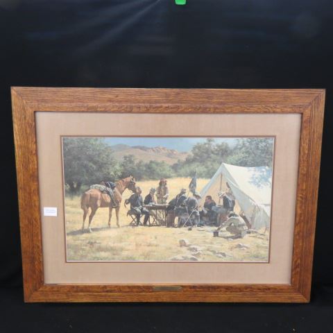 Appraisal: Howard Terpning lithograph Field headquarters Arizona territory signed and numbered