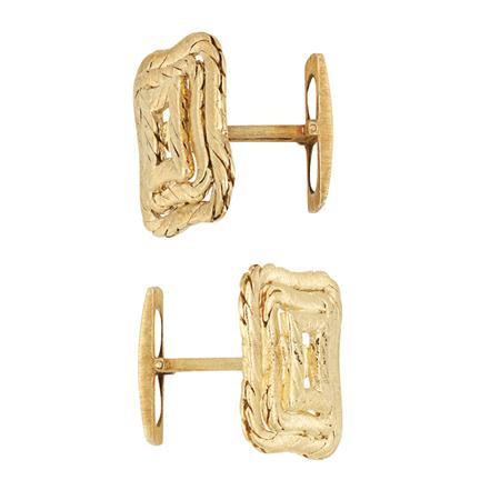 Appraisal: Pair of Gold Cufflinks Buccellati Estimate -