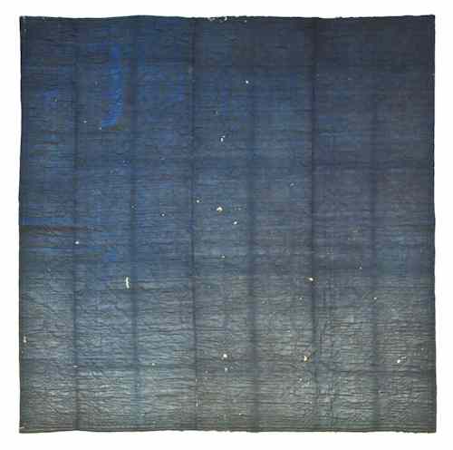 Appraisal: Blue lindsey woolsey bed cover early th c x