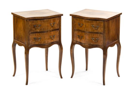 Appraisal: Sale Lot A Pair of Continental Walnut and Oak Side