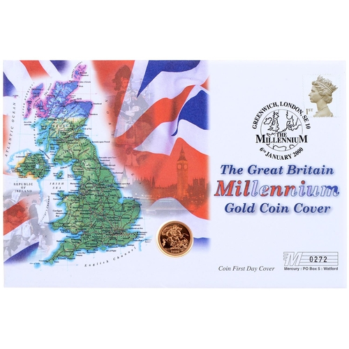 Appraisal: Gold coin Half sovereign in a commemorative first day cover