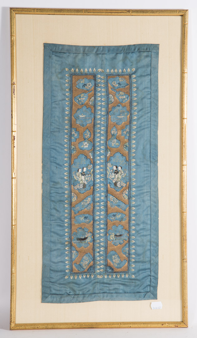 Appraisal: Framed oriental textile Undernumber