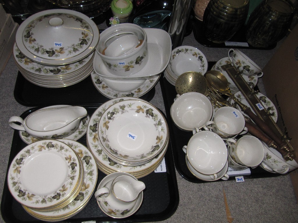 Appraisal: Royal Doulton 'Larchmont' tea and dinner service and a brass