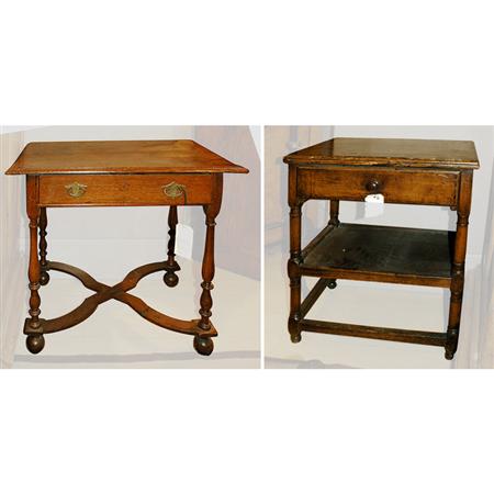 Appraisal: Two Baroque Style Walnut Side Tables Estimate -