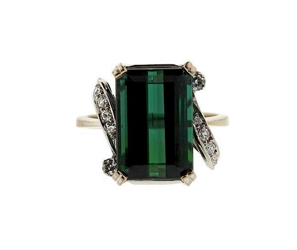 Appraisal: H Stern K Gold Tourmaline Diamond Ring METAL K Gold