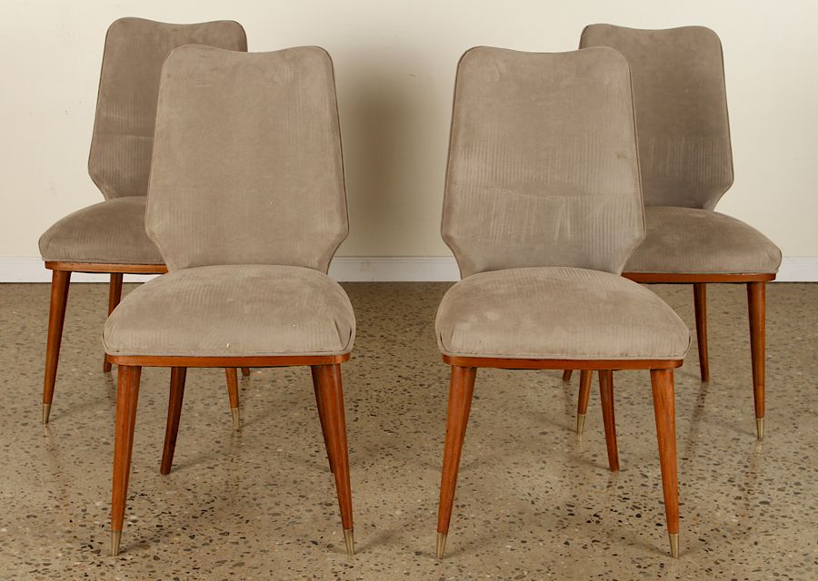 Appraisal: SET ITALIAN UPHOLSTERED DINING CHAIRS C A set of four