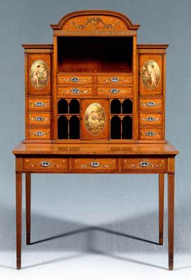 Appraisal: Fine Adam style lady s writing desk highly figured satinwood