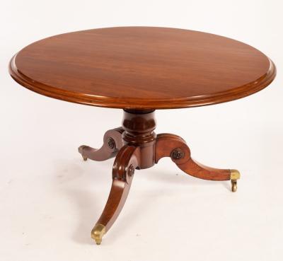 Appraisal: A Victorian mahogany circular dining table on a turned column