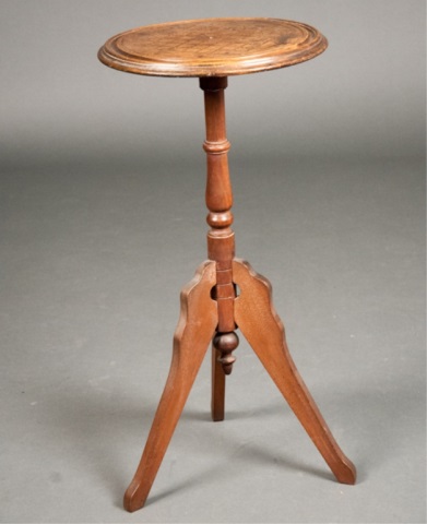 Appraisal: Victorian Candle Stand Turned body with tripod base H x