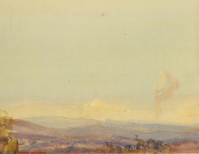 Appraisal: Hans Heysen - Mt Lofty Ranges watercolour signed 'Hans Heysen'