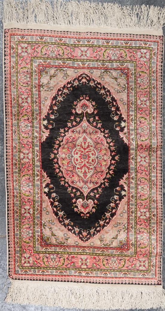 Appraisal: Sale Lot A Persian Silk and Wool Mat late th