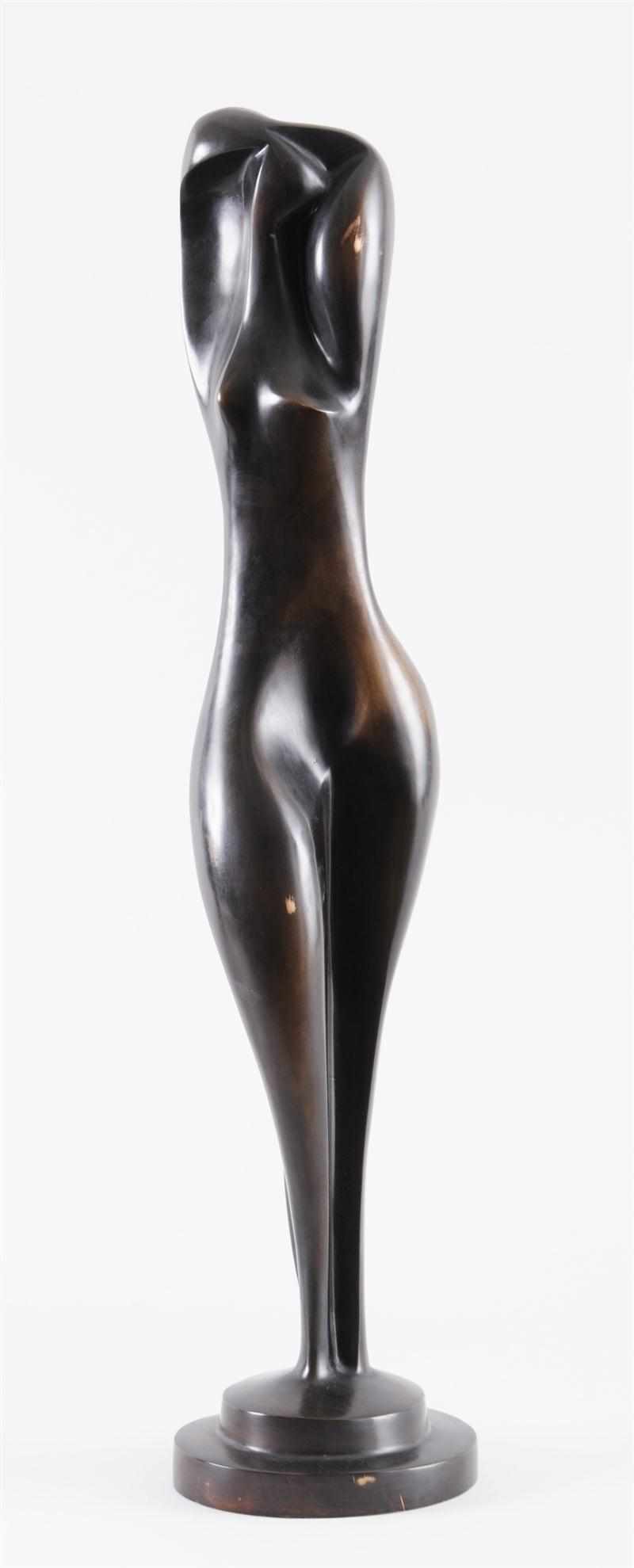 Appraisal: DANIEL KAFRI b NUDE WOMAN Bronze on integral base signed