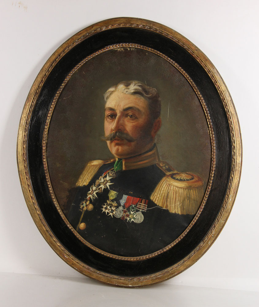 Appraisal: - Portrait of Polish Officer O C Portrait of a