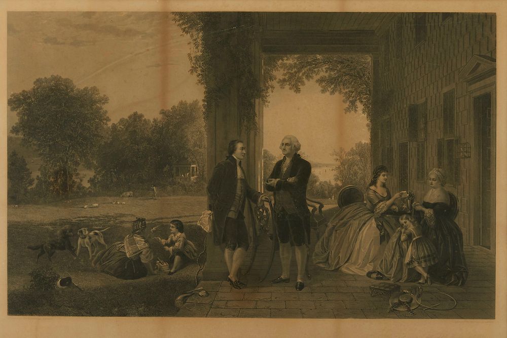 Appraisal: Thomas Oldham Barlow The Home of George Washington Engraving Thomas