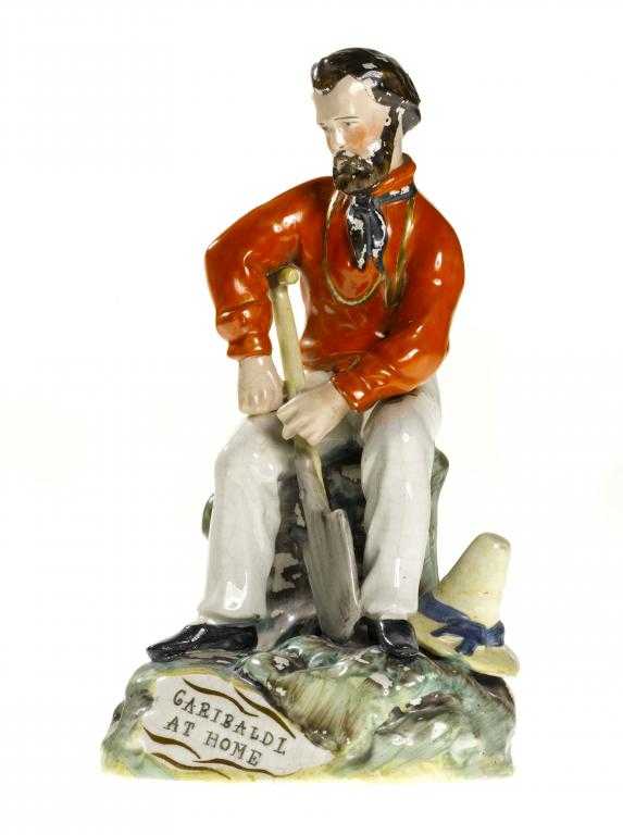 Appraisal: A STAFFORDSHIRE PORTRAIT FIGURE OF GARIBALDI THOMAS PARR the patriot