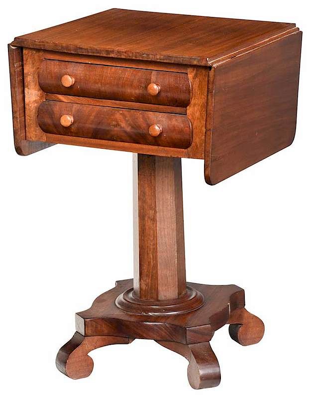 Appraisal: Classical Style Mahogany Side Table American late th century with