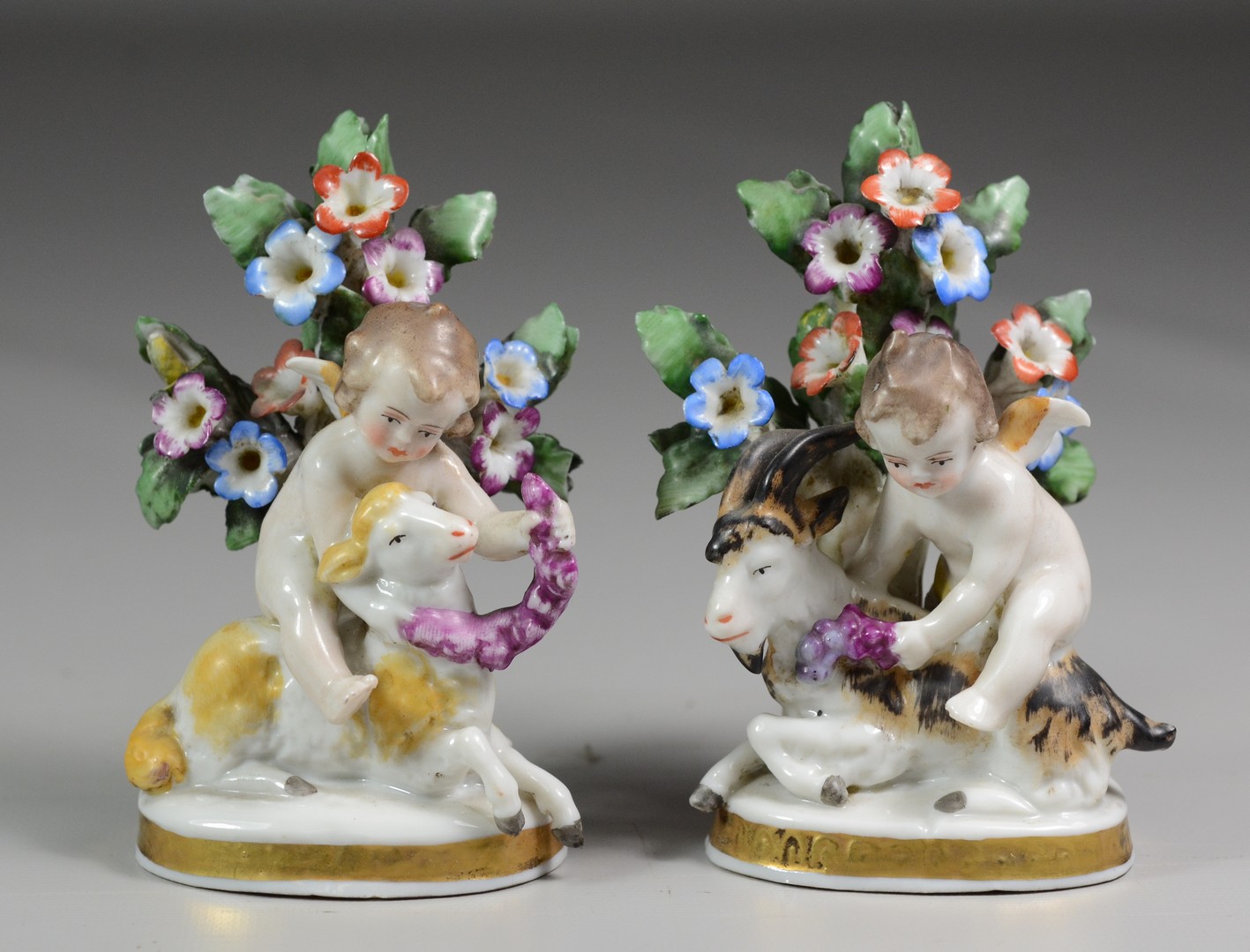 Appraisal: Chelsea Porcelain Manufactory th c pr of porcelain figurines depicting