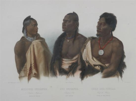 Appraisal: KARL BODMER Swiss - MISSOURI INDIAN - OTO INDIAN -