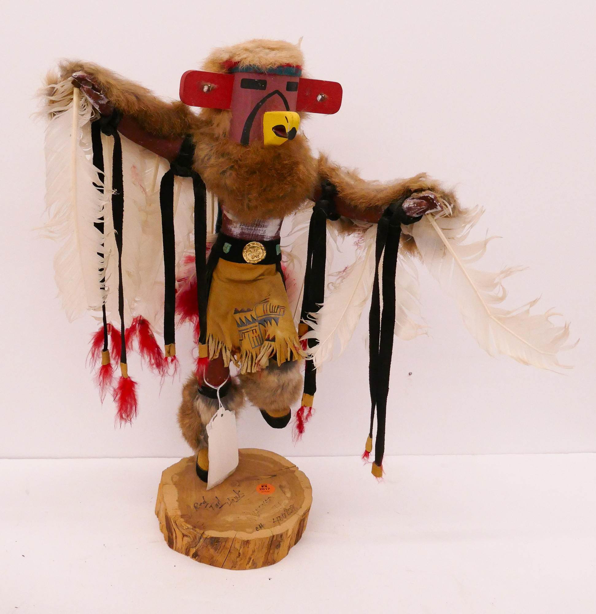 Appraisal: N Yazzie Red Tail Hawk Large Kachina Doll- x ''