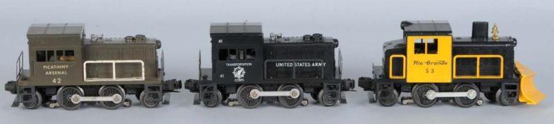 Appraisal: Lot of Lionel O-Gauge Motorized Units Description Post-war Includes Rio