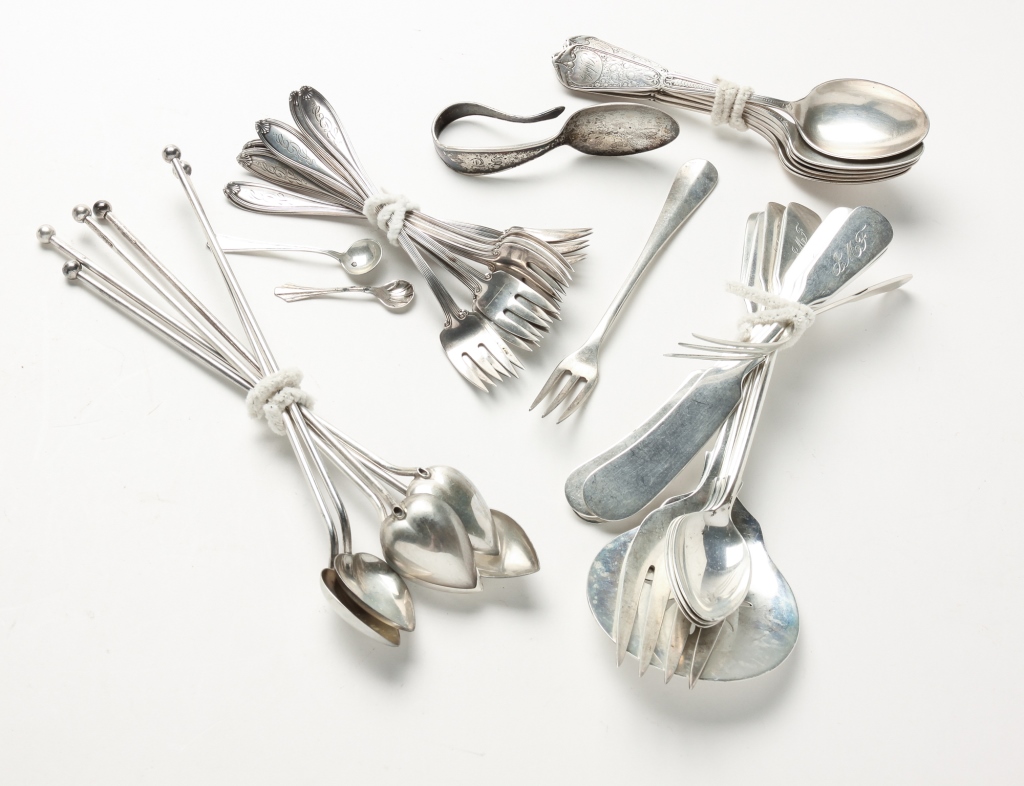 Appraisal: COLLECTION OF STERLING FLATWARE Twentieth century International Marigold seafood forks