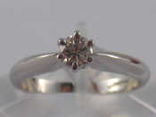 Appraisal: An carat white gold diamond solitaire ring the round brilliant