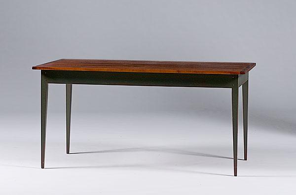 Appraisal: WORKSHOP OF DAVID T SMITH WORK TABLE Shaker-style th century