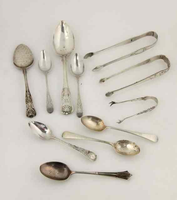 Appraisal: Three George III silver teaspoons Peter John Bateman London with