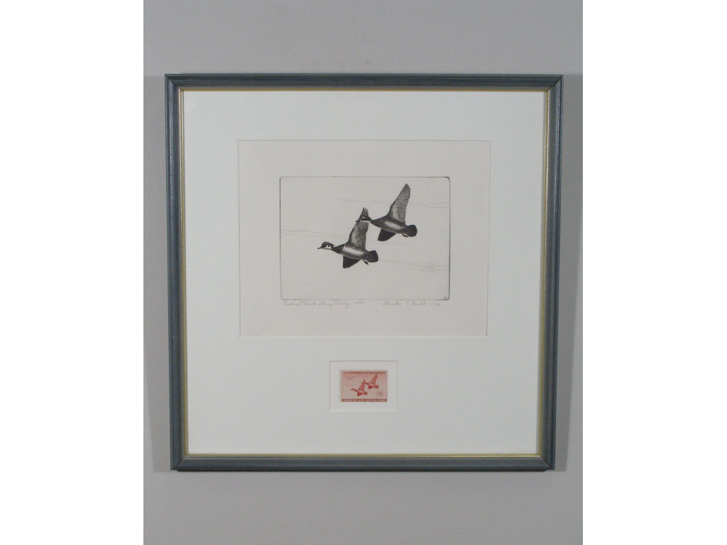 Appraisal: Federal Duck Stamp Print Stamp by W Bohl drypoint etching